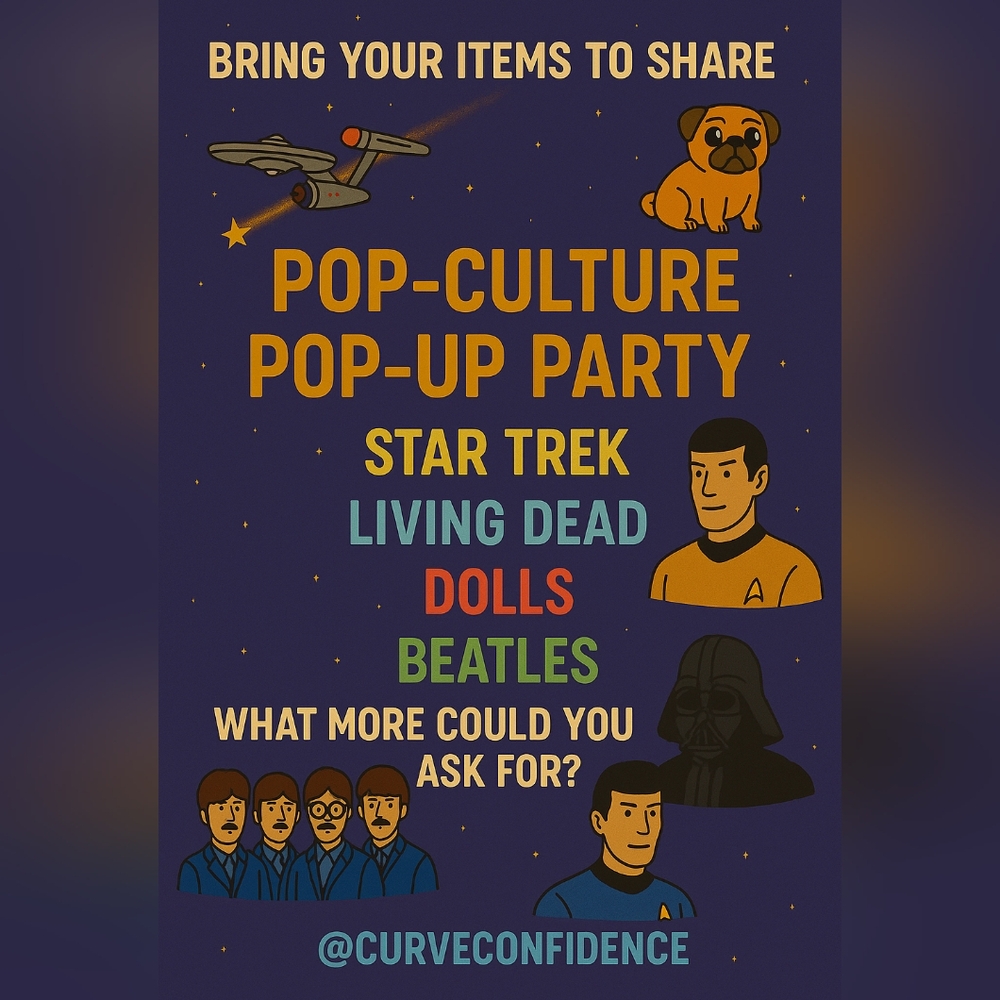 Pop-Culture Pop-Up Party Poster